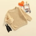 thumbnail image 3 of Bébé Filles Garçons Pull Col Rond en Vrac Automne Hiver Tricot Chaud Pull Tops Manches Longues Chemisier Pull, 3 of 6