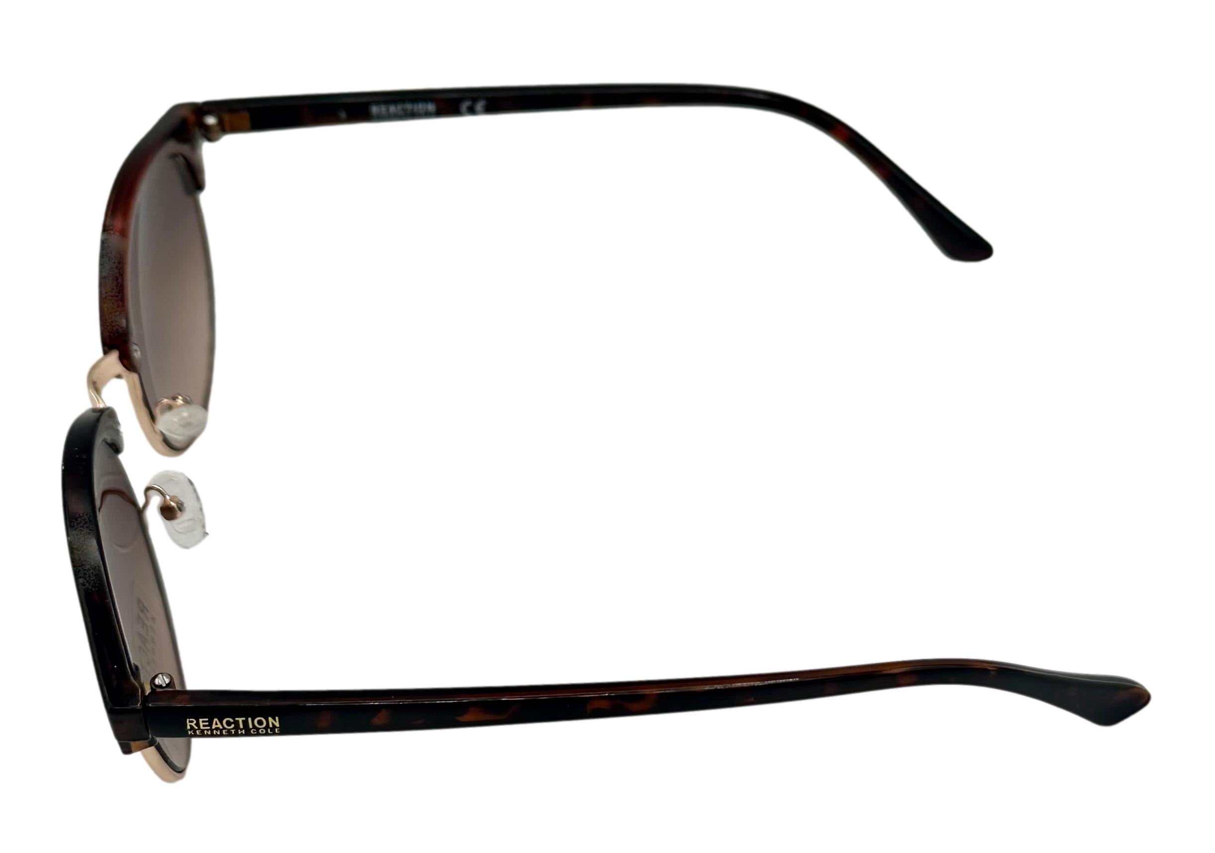 Kenneth Cole Reaction Mens Tortoise Round Plastic Metal Sunglass, KC1409. 52F