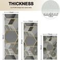 thumbnail image 4 of Gray Gold Hexagon Marble Pattern Kitchen Rugs Sets Of 3,Kitchen Runner Rugs Non Skid Washable,Decorative Kitchen Floor Mats for Kitchen,Sink,Laundry,17"x30"+ 17"x47" + 17"x59", 4 of 6