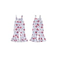 thumbnail image 2 of BemeyourBBs Toddler Baby Girls 4th of July Outfit Patriot Independent Day Clothes Flag Plaid Print Romper Overalls Bell Bottoms Casual Summer Sleeveless Jumpsuit Fourth of July Outfit, 2 of 9