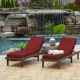 thumbnail image 3 of Arden Selections Modern Outdoor Chaise Cushion 21 x 46, Ruby Red Leala, 3 of 8