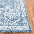 thumbnail image 3 of SAFAVIEH Micro-Loop Wesley Medallion Area Rug, Blue/Ivory, 8' x 10', 3 of 8