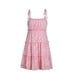 thumbnail image 1 of Vestido floral con tirantes sin mangas para mujer, falda acampanada con borde de oreja de madera de verano, 1 of 7