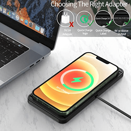 Saluqifa Wireless car Charger Charging pad 15w Non Slip FastCharger for car Wireless Phone Charger for Android for iPhone 11/12/13/14/15/16 Pro Max Xs,Samsung Galaxy S20, S10+ Note 9，LG
