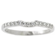 Brilliance Fine Jewelry Cluster White Diamond Ring, 925 Sterling Silver