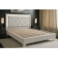 thumbnail image 2 of K-Living Bash Queen Bed in Fog Linen Fabric with LED Light, Box Spring Not Required, Adult Queen Bed, 2 of 6
