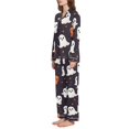 thumbnail image 2 of FORMRS Womens Pajama Set Long Sleeve Top and Pants with Pockets Soft Comfy Lounge Sleepwear, Sizes S-2XL, White Halloween Ghosts, 2 of 7