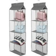 thumbnail image 3 of 2 Pack Hanging Purse Organizer Handbag for Closet Visible Handbag Organizer with 3/4 Pockets Hanging Shelf Bag with Metal Hook Closet Purse Storage Bag Foldable Purse Bag Organizer for Wardrobe Closet, 3 of 10