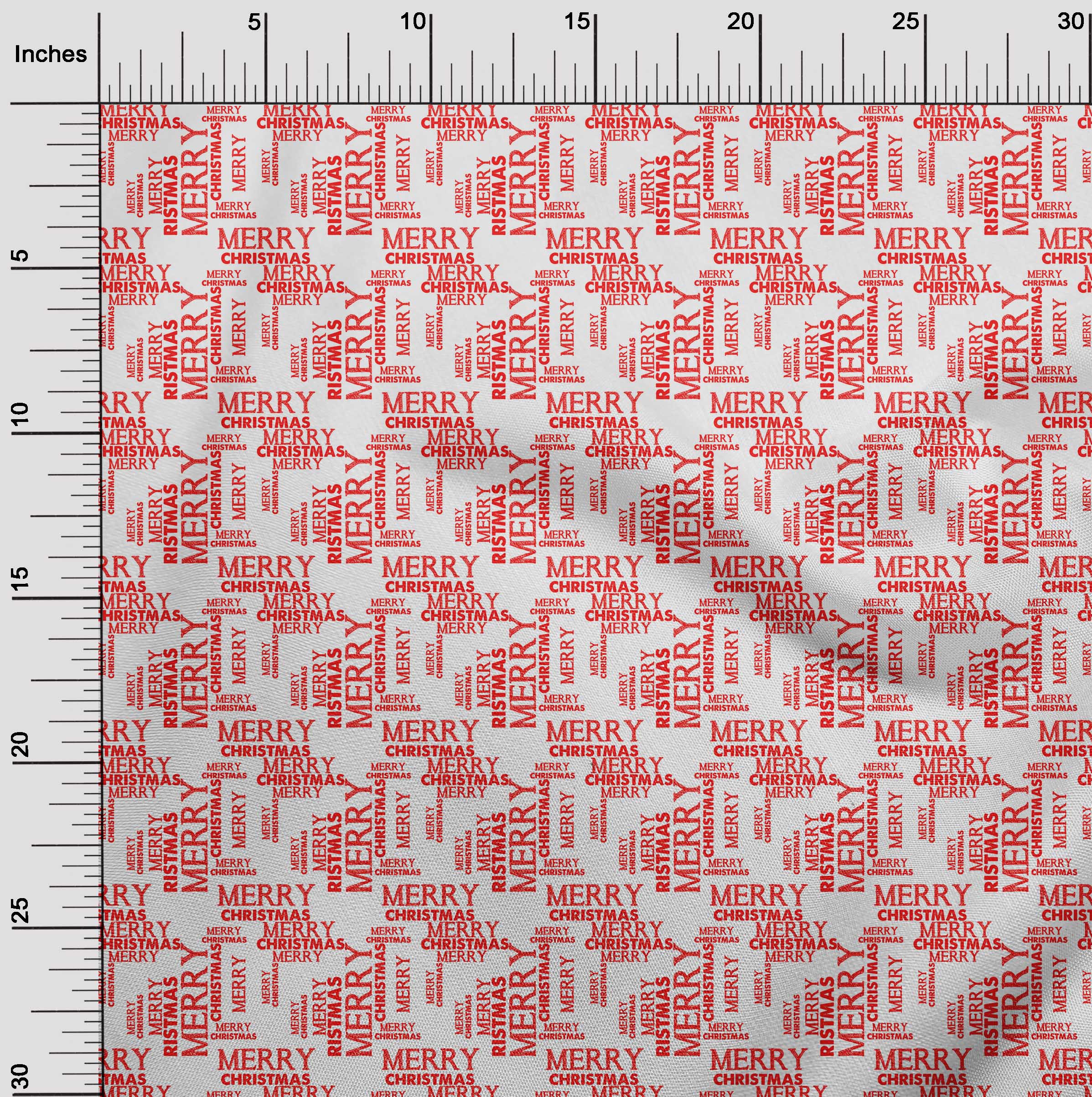 oneOone Polyester Spandex White Fabric Merry Christmas Sewing Material Print Fabric By The Yard 56 Inch Wide-U6U