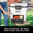 thumbnail image 3 of Ninja FrostVault 30-Qt Hard Cooler with Cold Dry Zone, Integrated Fridge-Temp Dry Storage Drawer, Premium Heavy-Duty Insulated Cooler, Keeps Ice for Days, FB131WH Cloud White, 3 of 9