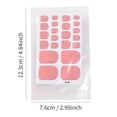 thumbnail image 4 of 22Tips French Black Baking-free Toe Nail Stickers With Glitter Long E3M4, 4 of 7