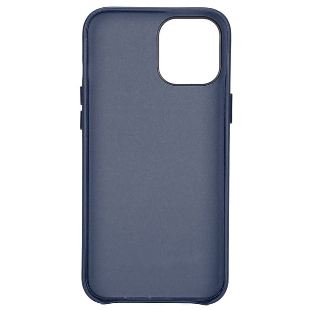 Cubierta Del Teléfono PU Funda Trasera De PC De Cuero, Antideslizante Anti-arañazos Suave A Prueba De Golpes PU Mate Cubierta Del Teléfono Para 12 Pro Max Phone ANGGREK Azul