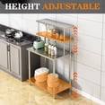 thumbnail image 2 of Bingirl Table de Travail en Acier Inoxydable avec Étagères Supérieures 36 x 24 Pouces Table de Préparation de Cuisine Robuste avec Tablette Réglable pour Restaurant Commercial Entrepôt Garage, 2 of 6