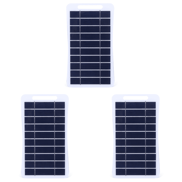 3uds. Cargador de batería impermeable del panel de la célula solar de 2W 5V para acampar mochilero que camina