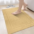 thumbnail image 1 of Canadian Linen Yukon Bath Mats, 2 Pack, 20"x34", Soft Absorbent Cotton Lightweight Quick Dry Shower Bathroom Floor Mats, Picture Frame Design, Beige, 1 of 7