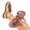Brown, variant on Tbopshirt Womens Summer Sandals with Arch Support Open Toe Floral Plus Size Solid Color Comfortable Dressy Flip Flops Beach Vacation