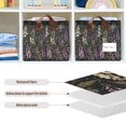 thumbnail image 4 of Yayeee Foldable Storage Basket for Shelves Set of 2 Waterproof Cloth Bins with Handles, Purple Floral Pattern, 4 of 7