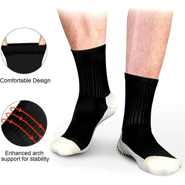 4 Pair Men's grip Socks Soccer Non Skid Ball Socks Anti Slip Non Slip Grip  Pads for Football Basketball Sports Grip Socks