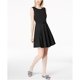 thumbnail image 1 of maison Jules Vestido ajustado y acampanado con detalle de lazo para mujer negro 6 maison Jules Entallado y acampanado, 1 of 1