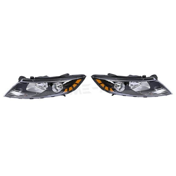 For 2011-2013 Kia Optima Black Halogen Headlights Assembly Pair Left Right