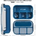 thumbnail image 2 of Caja Bento de 1300 ml con 4 compartimentos y palillos para alimentos, para tartas, a prueba de fugas, apta para microondas, lavavajillas y congelador (azul), 2 of 4