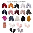 thumbnail image 3 of ZLight Winter Gloves Hands Warmer Covers Solid Color Simple Style Knitting Touch Screen Girls Glove Fashion Clothes Accessory White for Children 1Set, 3 of 6