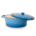 thumbnail image 4 of BergHOFF Neo 5pc Cast Iron Dutch Oven Set with 10" Fry Pan, 3qt. & 5qt., Blue, 4 of 8