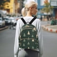 thumbnail image 7 of FORMRS Mini Backpack Purse for Women Travel Daypack Casual Shoulder Bag, Beige Christmas Trees, 7 of 7
