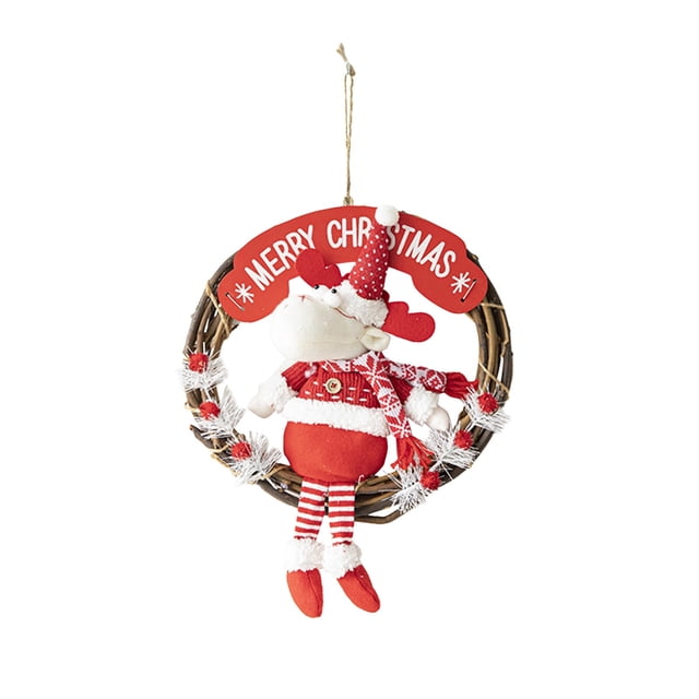 ¡Gran oferta de coronas XIUH! Figuras de peluche navideñas de pie con patas retráctiles, muñeco de nieve, Papá Noel, adorno para fiesta de Navidad en casa, regalo de muñeca navideña (B1)