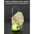thumbnail image 3 of BLUEWING Free Swing Jig Head 1pc Freshwater Fishing Lures Lead Head Jig for Perch Crappie Bluegill Fishing, Size 0.5oz, Yellow/Green, 3 of 8