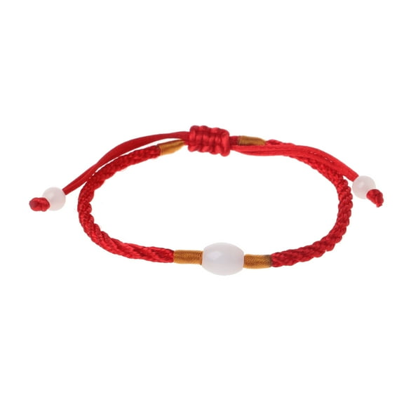 ROCKROK Red Rope Bracelet Handmade Red String Braided Bracelet Adjustable for Students