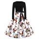 thumbnail image 2 of Puntoco Vestido vintage de manga larga con estampado navideño y cuello redondo para mujer Puntoco Puntoco-2863, 2 of 3
