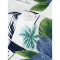 thumbnail image 5 of Unique Bargains Men's Summer Button Floral Cotton Short Sleeve Hawaiian Shirt 38 White Coconut, 5 of 6