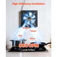 thumbnail image 2 of VEVOR 10 Inch Exhaust Fan, 988 CFM High Velocity Wall Mount Vent Fan with On/Off Control, Low Consumption, Portable Ventilation Extractor for Attic,Garage,Basement,Workshop,Kitchen,Chicken Coop,Black, 2 of 9
