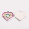 thumbnail image 2 of 10Pcs Alloy Charms Cute Heart Alloy Enamel Pendants Mini Heart Dangle Charms for Necklace Bracelet Earrings Jewelry Making DIY Crafts 18mmx17.5mm, 2 of 2