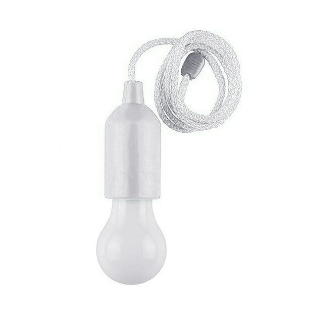 Lámpara Portátil Con Batería Y Bombilla LED Con Cable Tracción (blanca)