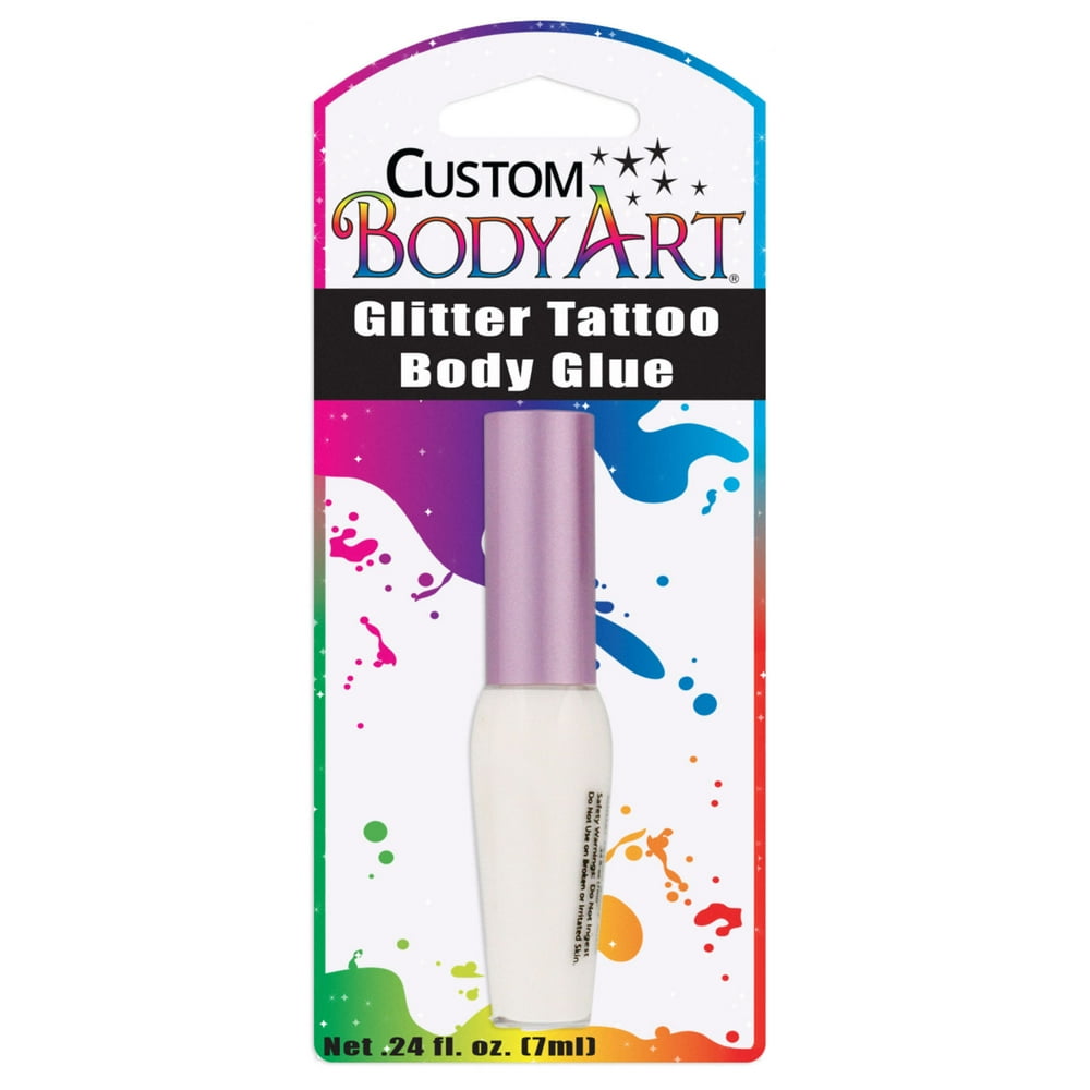 Custom Body Art - 7ml Bottle of Glitter Tattoo Body Glue with