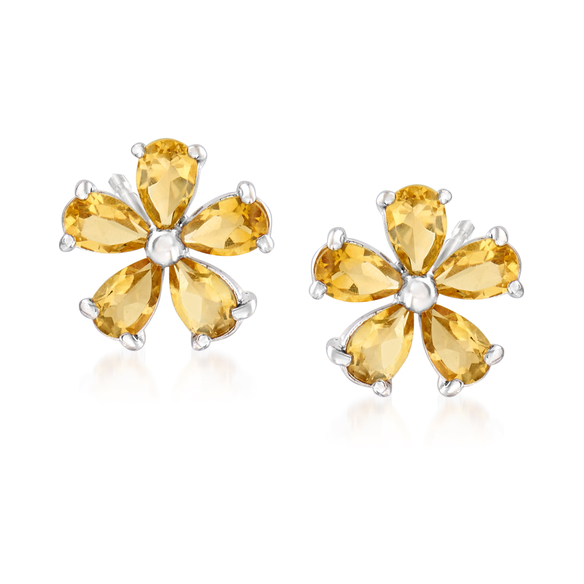 Fashion Jewellery Brass Earring Rhodium Plated Gift for Her Wedding Earring Citrine Earring Natural Citrine Earring