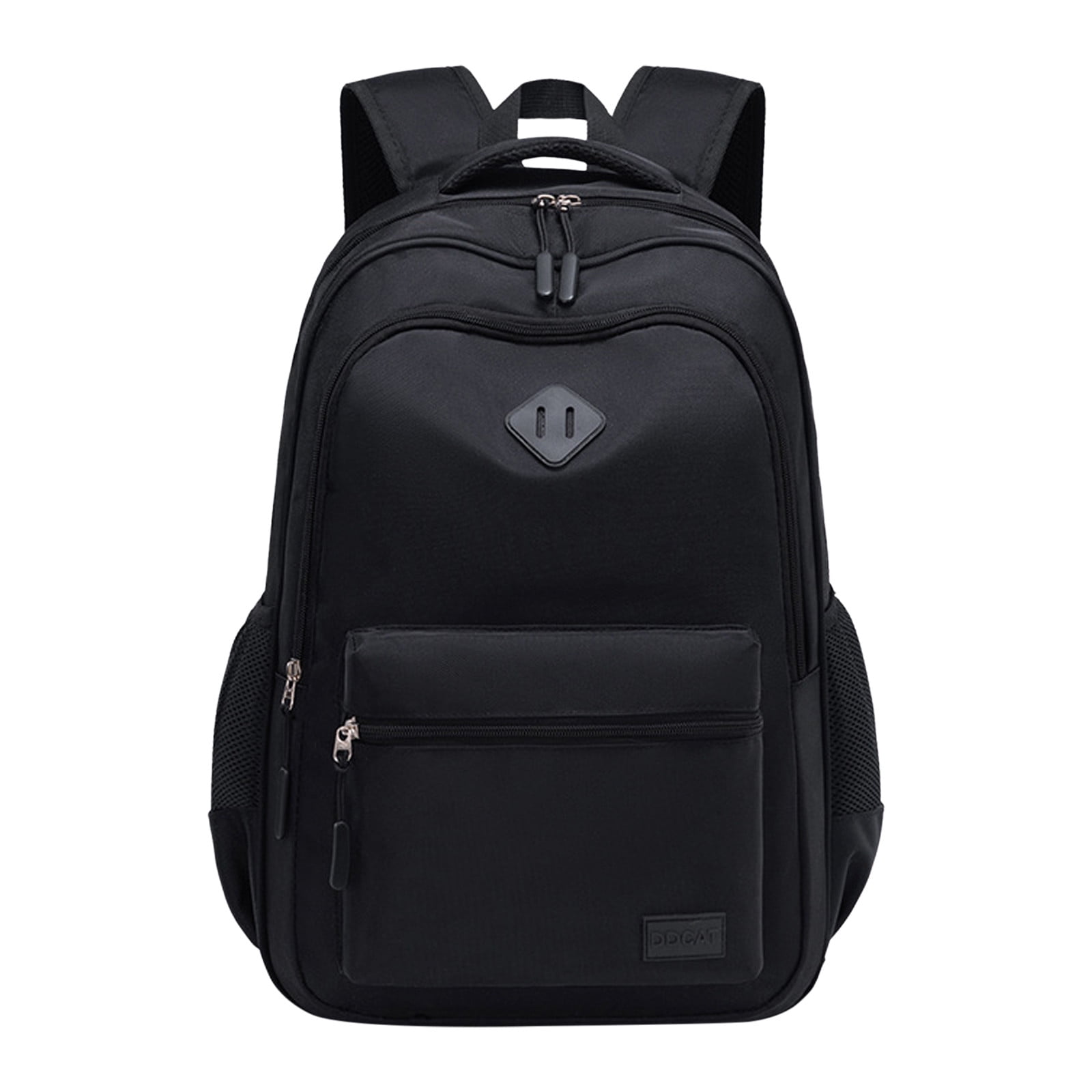 Black Backpack For School College And Travel: WaterResistant 