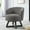Dark Gray, variant on 360° Rotatable Chair With Gray Linen And Wood Details Rotating Fabric Solid Support