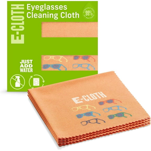 E-Cloth 3-Pack Glasses Cloth, Microfiber Cleaning Cloth, Ideal Eyeglasses, Sunglasses and Lens Cleaner, Washable and Reusable, 100 Wash Promise