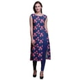 thumbnail image 1 of Bimba Printed Side Slit Straight KurtisForWomen Sleeveless Summer Kurta, 1 of 6