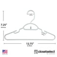 thumbnail image 6 of 30 Pk Youth Petite Plastic Hangers, Medium, Petite, Preteen, Junior, Children Sizes 8 to 12, White, 6 of 8