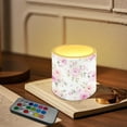 thumbnail image 3 of Kuiaobaty Rose Pink Pattern Flameless LED Battery Candles with 18-Key Remote Timer Function Electric Fake Plastic Pillar Candles for Tabletop Coastal Home Decor, Pack of 4, 3 of 7