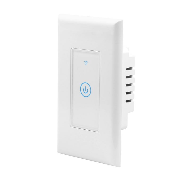 iMountek WiFi Smart Switch Wall Touch Light Switch Glass Panel Wireless Remote  Control Google Home Light Switch White 