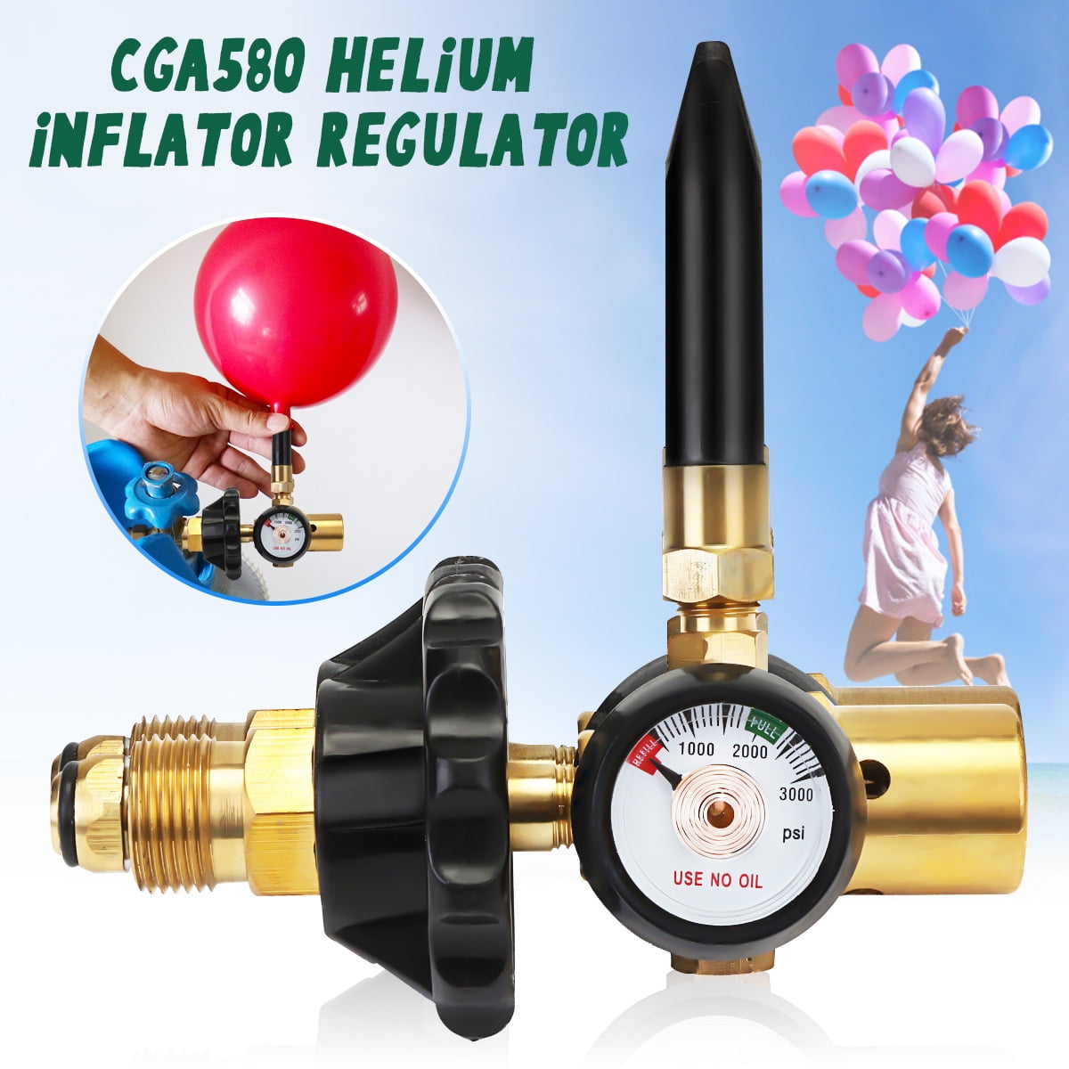 Helium balloonsaccessorie Latex Balloon Air Inflator Regulator With