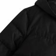 thumbnail image 6 of Uooqdmx Cropped Jacket Winter Coats for Women Short Simple Solid Color Hooded Stuffed Cotton Jacket Wear Trench Coat Women Black L, 6 of 8