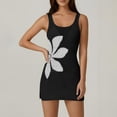 thumbnail image 3 of YHAJDS Swim Cover Up Womens 2026 Sheer Knit Lace Sleeveless Tank Dress, 3 of 5