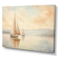 thumbnail image 2 of Designart "Minimalism Sailboat peaceful I" Sailing Boat Canvas Art Print, 2 of 5