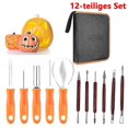 thumbnail image 1 of Ensemble de 11 Pcs Kit de Sculpture Citrouille Outils Halloween, Banmo de Sculpture Professionnelle Robuste, 1 of 5
